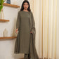 Sage Olive Schiffli  Straight Suit Set