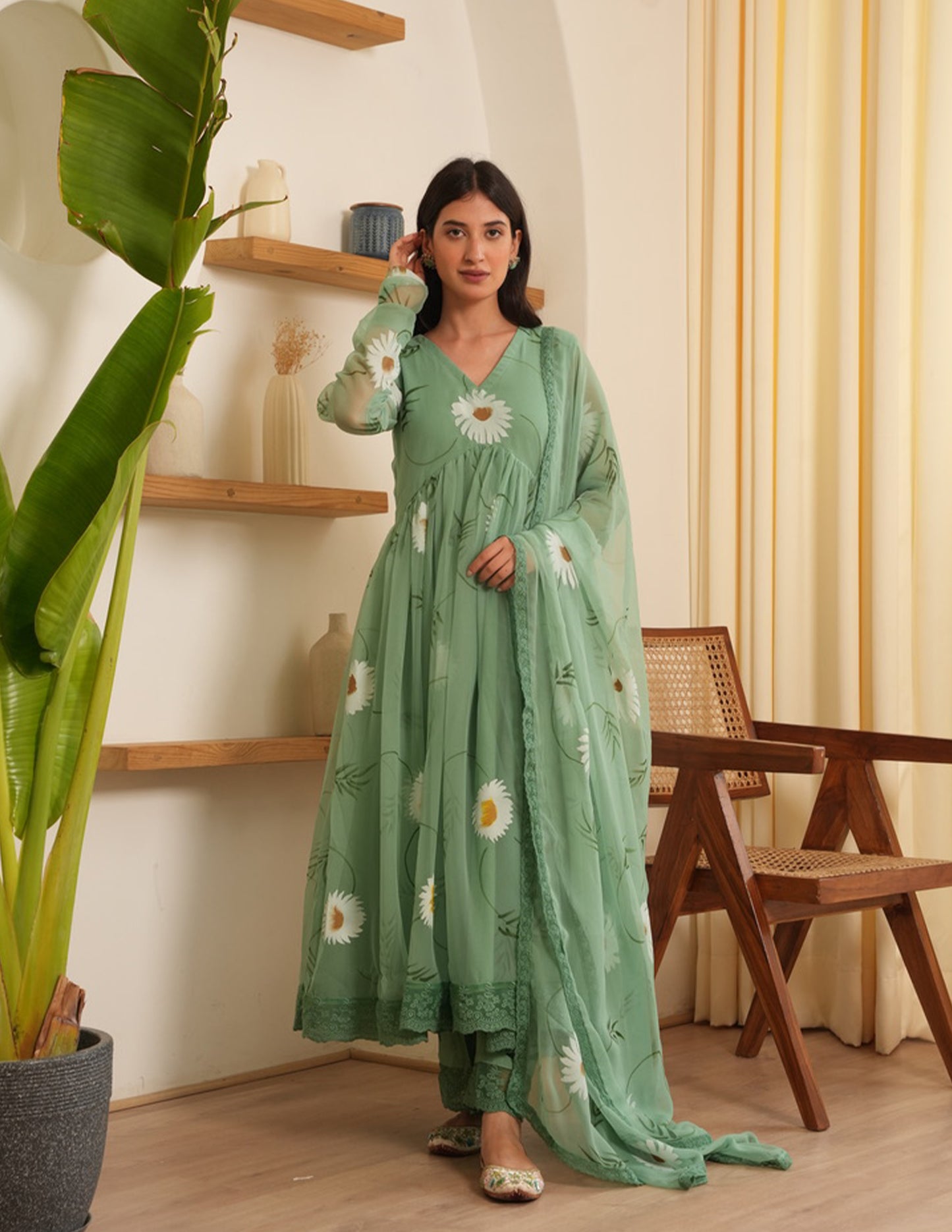 Molly Jade Georgette Handpaint Suit Set