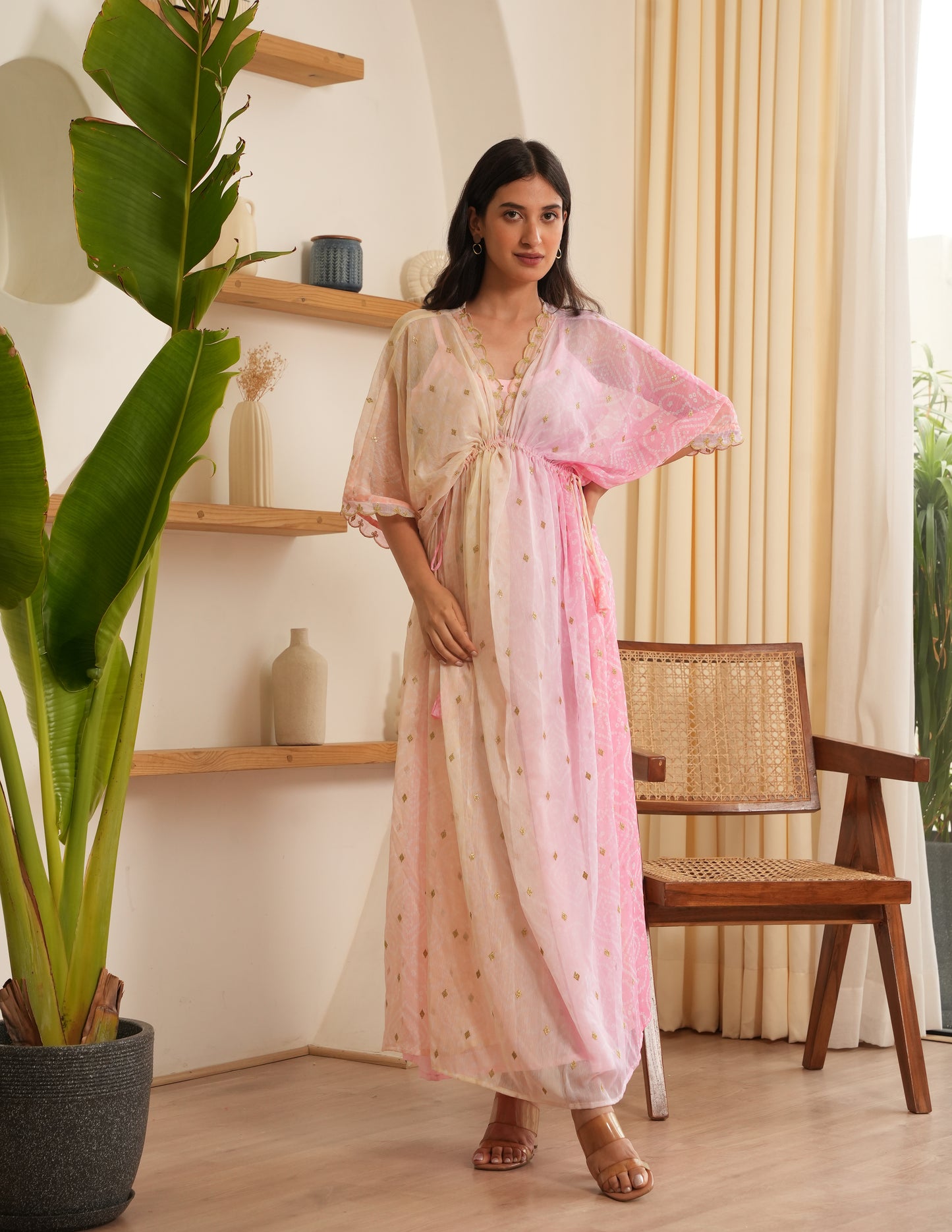 Selah Chiffon Embroidered Dress