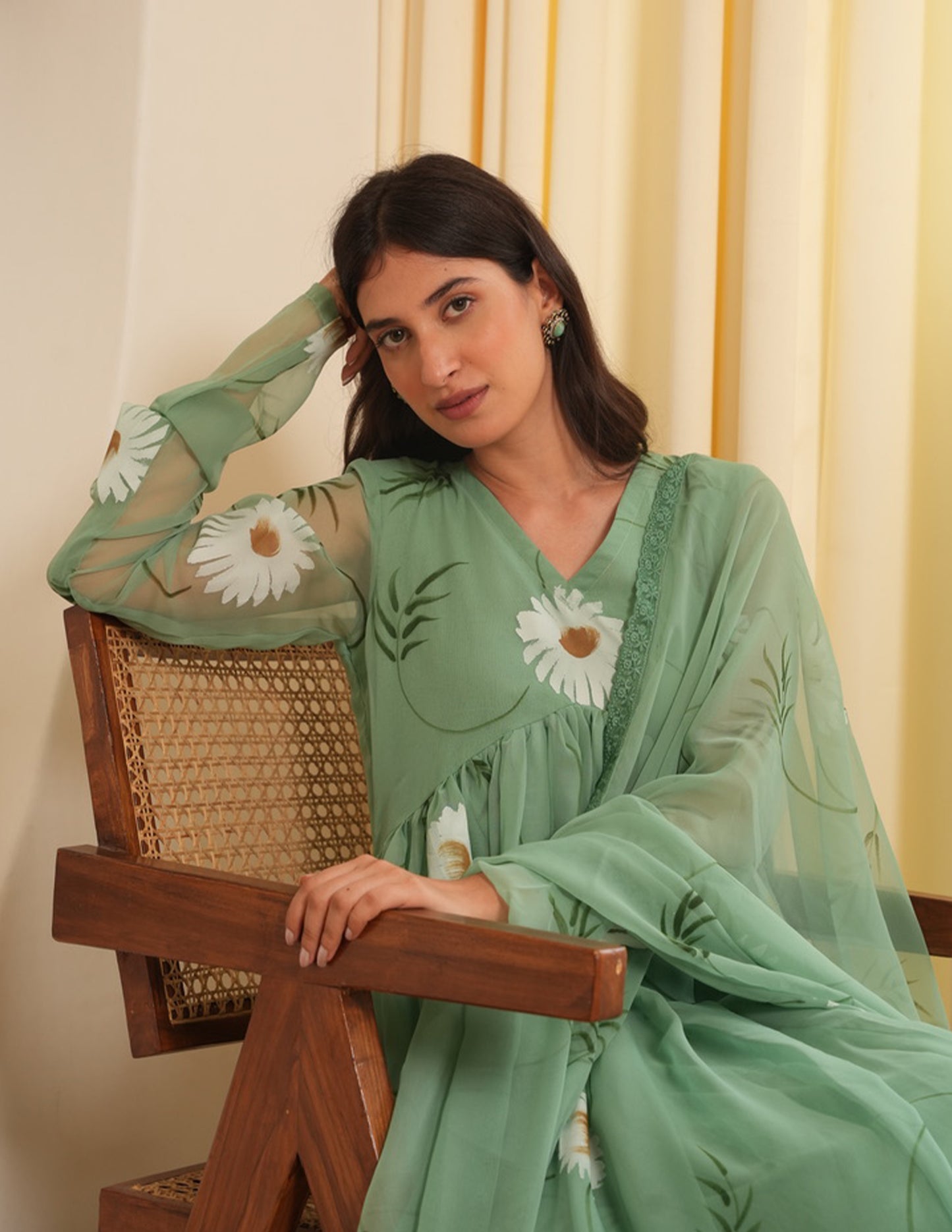 Molly Jade Georgette Handpaint Suit Set