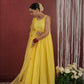 CHAAND YELLOW COTTON AARI EMBROIDRY SUIT SET SET
