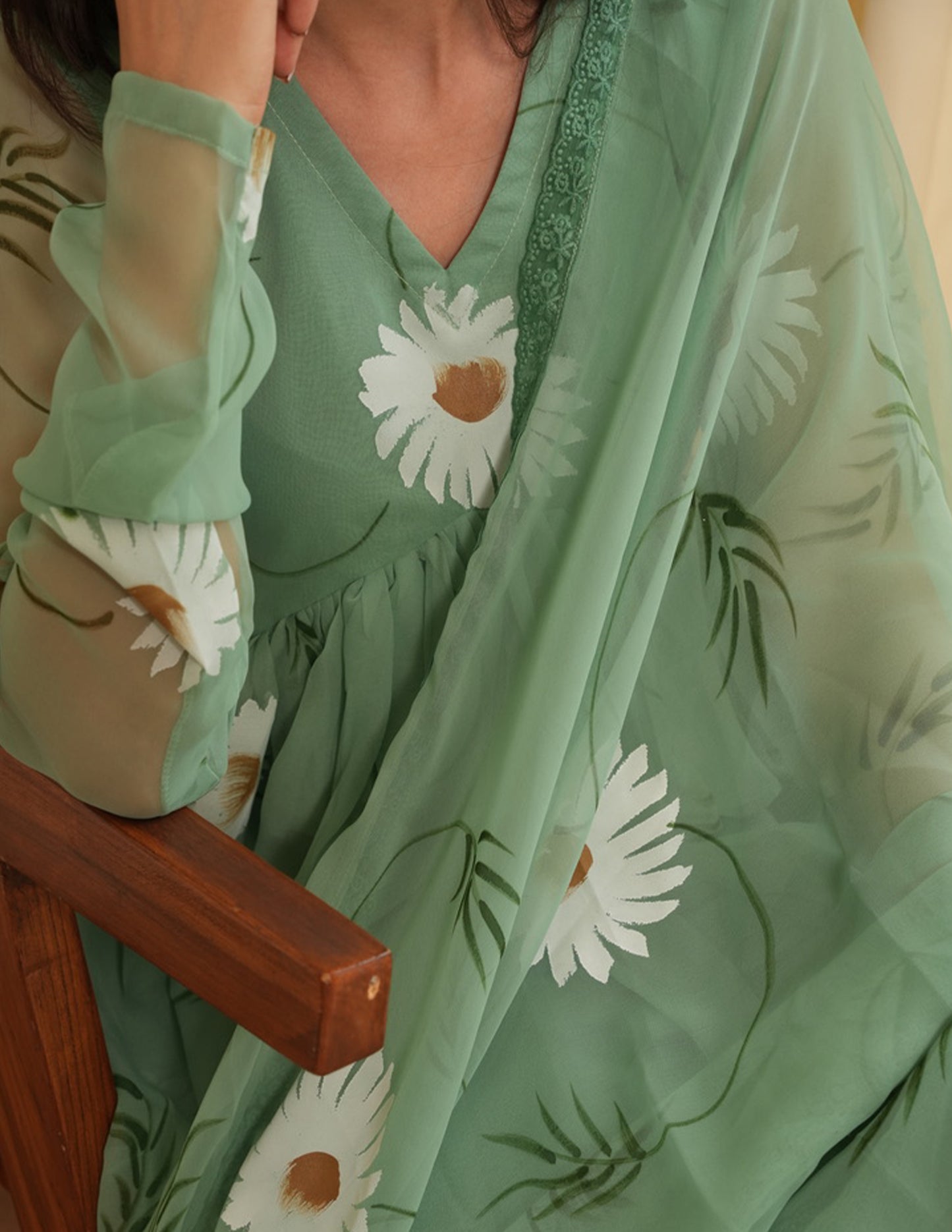 Molly Jade Georgette Handpaint Suit Set