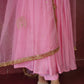 CHAAND PINK CHANDERI ZARI SUIT SET