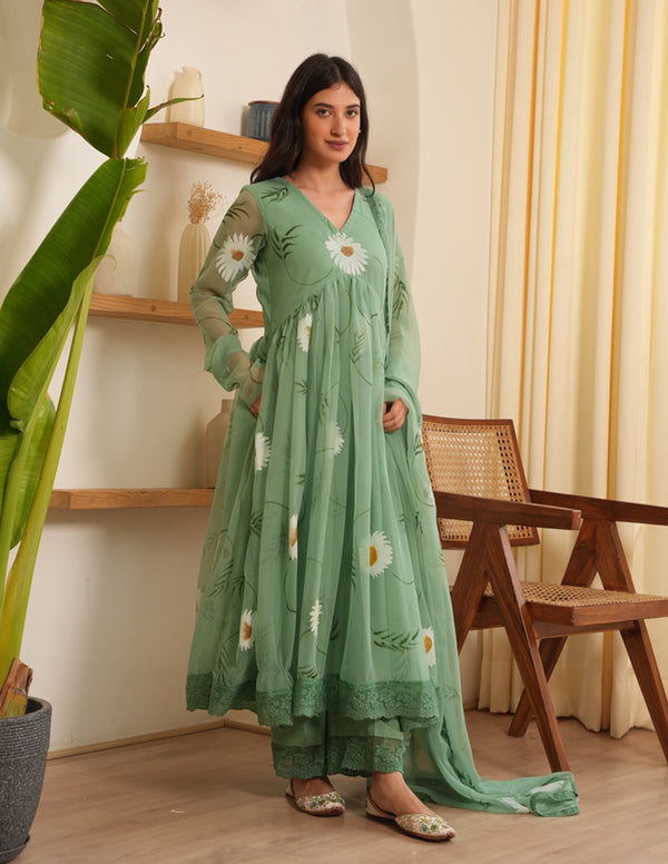 Molly Jade Georgette Handpaint Suit Set