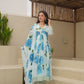 Hayat Sky Handpaint Georgette Suit Set