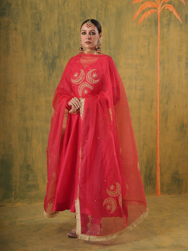 Rani Chaandrika Silk Anarkali Set