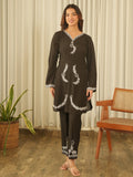 Deep Black Muslin Co-ord Set