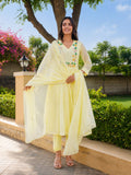 Yellow Marigold Handwork Doria Kurta Set