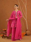 Iraak Pink Chanderi Zari Sharara Set