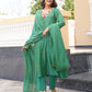 Green Floral Hand Embroidered Chanderi Kurta Set