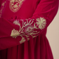 Inaya Rani Pink Velvet Kurta With Pant & Dupatta