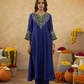 Royal Blue Zari Embroidered A-Line kurta with Dupatta