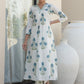TUDOR WHITE COTTON BLOCK PRINT SUIT SET