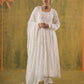 Zeenat White Embroidered Anarkali Set