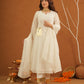 Apsaara White Chanderi Gota Suit Set