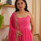 Ariel Pink Cotton Flare Suit Set