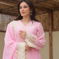 Ella Baby Pink Silk Straight Suit Set