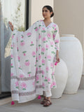 PINK LOTUS COTTON BLOCK PRINT SUIT SET