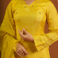 Hayaat Yellow Silk Mirrorwork Suit Set