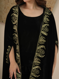 Afsana Black Velvet Co-ord Set with Shrug