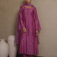 PETUNIA PLUM CHANDERI EMBROIDERY SUIT SET