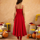 Red Chanderi Anarkali with Aari Work & Sequin Embellished  Dupatta