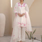 MIST WHITE SILK EMBROIDERED SUIT SET