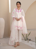 MIST WHITE SILK EMBROIDERED SUIT SET