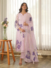 Light Lilac Hand Paint Soft Organza Suit Set
