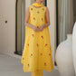 CLOVER YELLOW COTTON FLORAL EMBROIDERY SUIT SET
