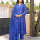 Tulip Tale Royal Blue Chanderi Kurta Set