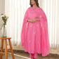 Pink Noor Aari Embroidered Chanderi Suit Set