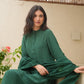 Bloosom Green Silk Straight Suit Set