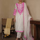 BLOSSOM WHITE CHANDERI EMBROIDERY SUIT SET