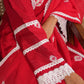 Zuri Red Bandhani Silk  Suit Set
