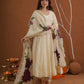 Nayab Off White Silk With Handpaint Dupatta