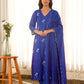 Blue Noor Aari Embroidered Chanderi Suit Set