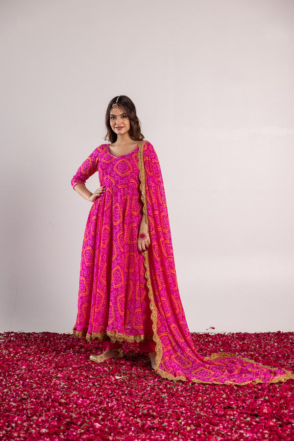 Pehno'Sa Roopa Bandhani Set