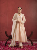 CHAAND DUST PEACH CHANDERI AARIWORK SUIT SET