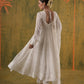 Zeenat White Embroidered Anarkali Set
