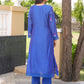 Tulip Tale Royal Blue Chanderi Kurta Set