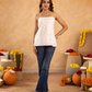 White Mirrorwork Chikan Short Kurti