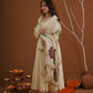 Nayab Off White Silk With Handpaint Dupatta