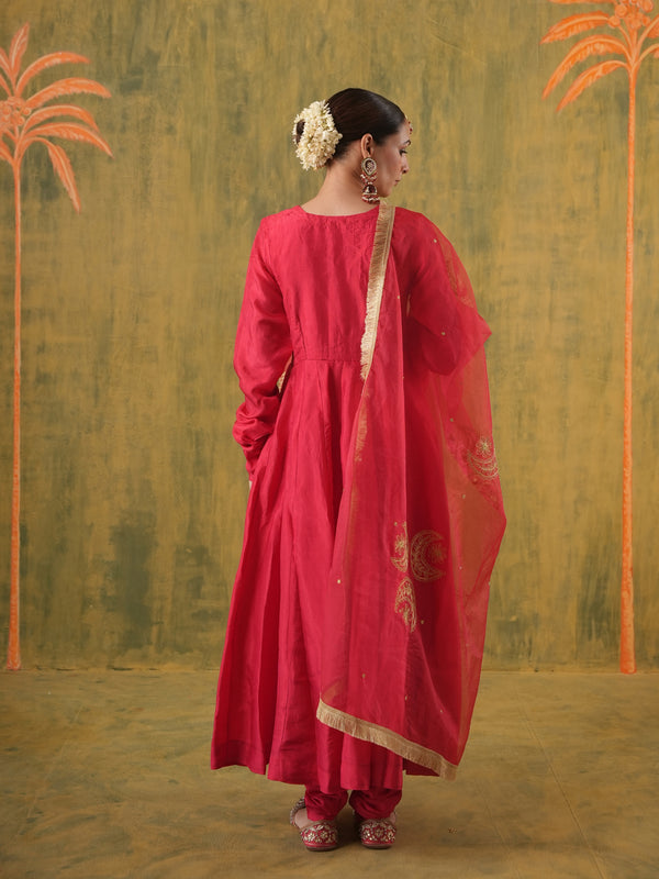 Rani Chaandrika Silk Anarkali Set