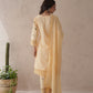 Rosabelle yellow rose embroidery cotton suit set