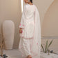 MIST WHITE SILK EMBROIDERED SUIT SET