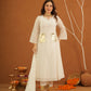 Apsaara White Chanderi Gota Suit Set