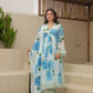 Hayat Sky Handpaint Georgette Suit Set