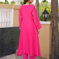 Pink Daisy Chanderi A-Line Kurta Set