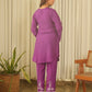 Royal Plum Muslin Co-ord Set